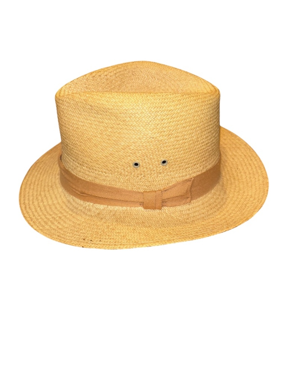 Eddie Bauer The Panama Hat Vintage straw original trilby fedora Indiana Jones XL